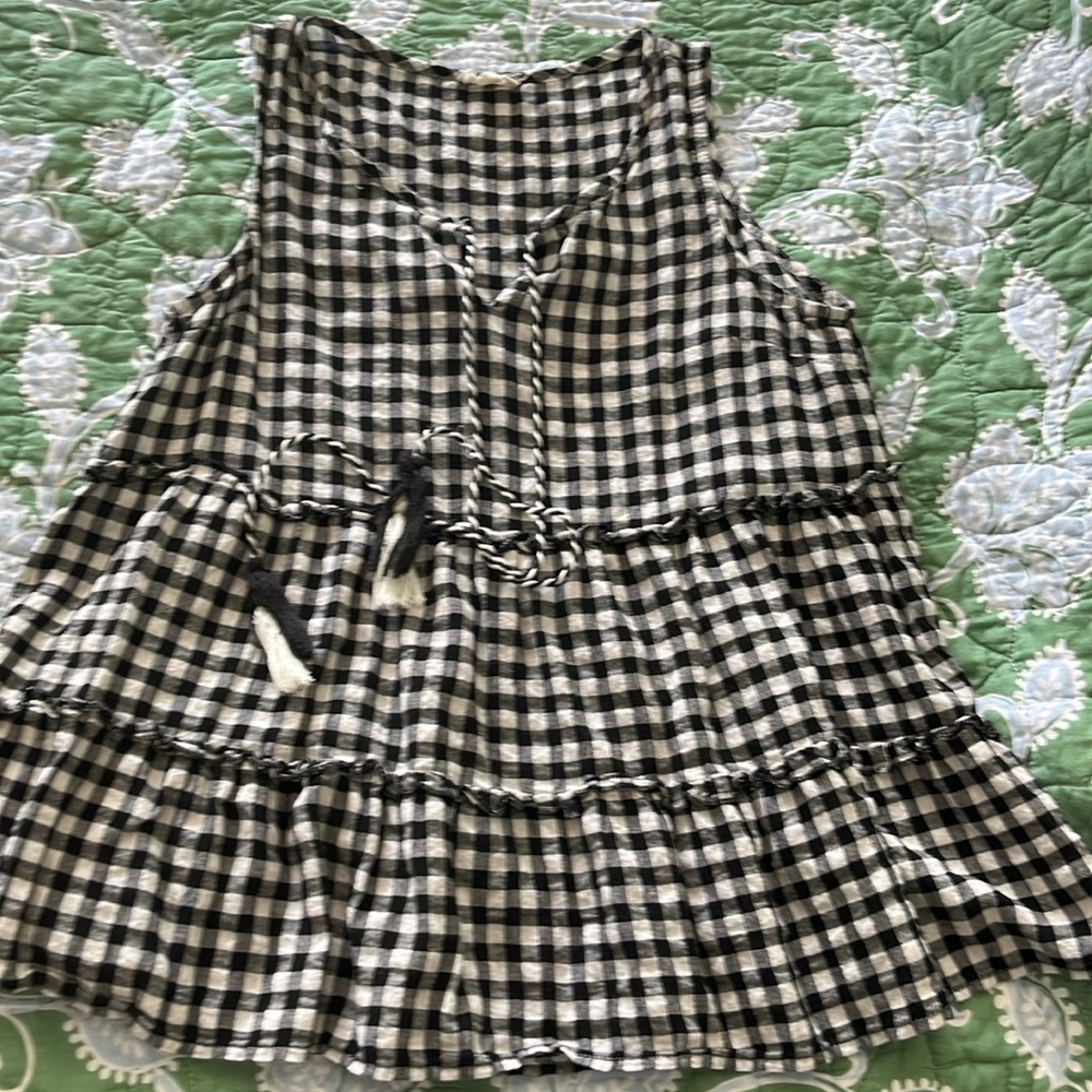 Ruffle Buffalo check tank top. Lightly worn EUC